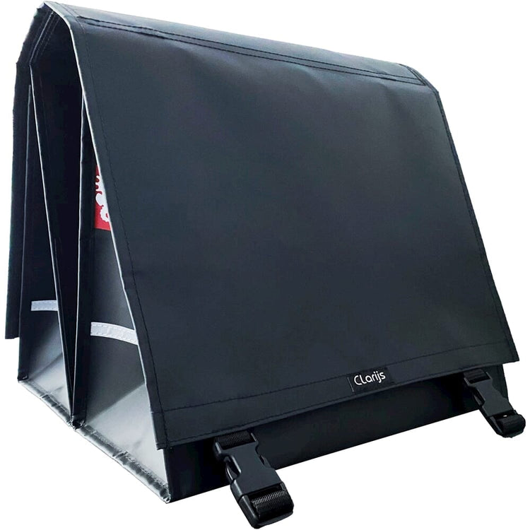 Clarijs Fahrradtasche Doppell PVC 40l mit Ausschnitt mattschwarz