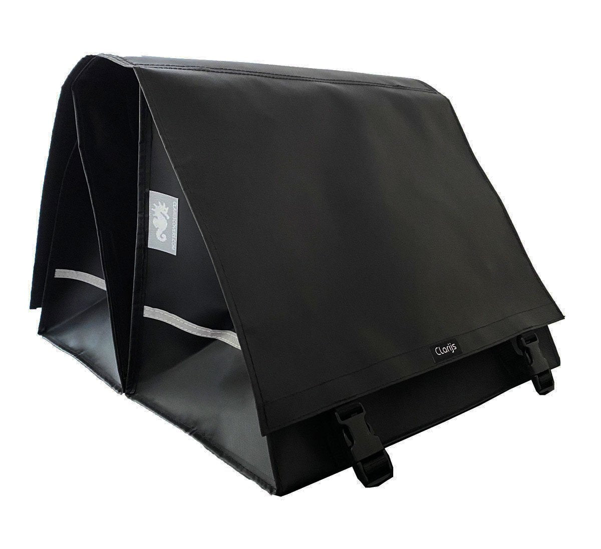 Clarijs Fahrradbeutel Doppel XXL PVC 70L mit Pause schwarz