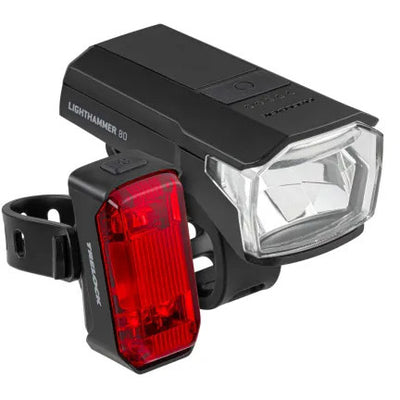Trelock Beleuchtungsset Lighthammer 80 80Lux USB
