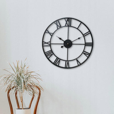 Teesa Wanduhr Aluminium ø60cm schwarz