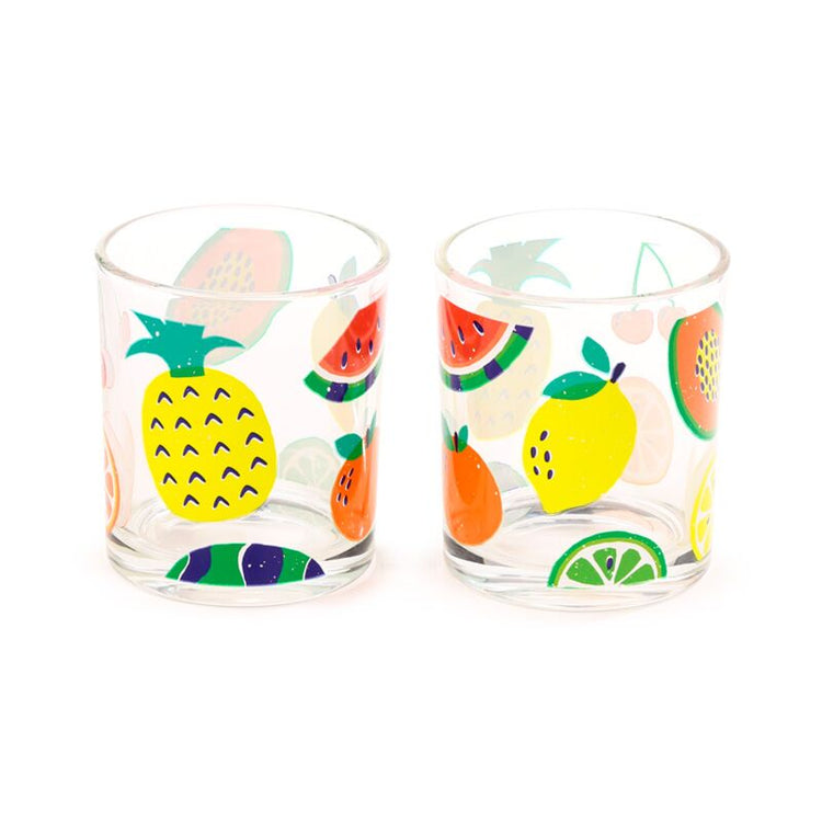 Sommer Obst -Set 2 Gläser Trinkgläser 350 ml