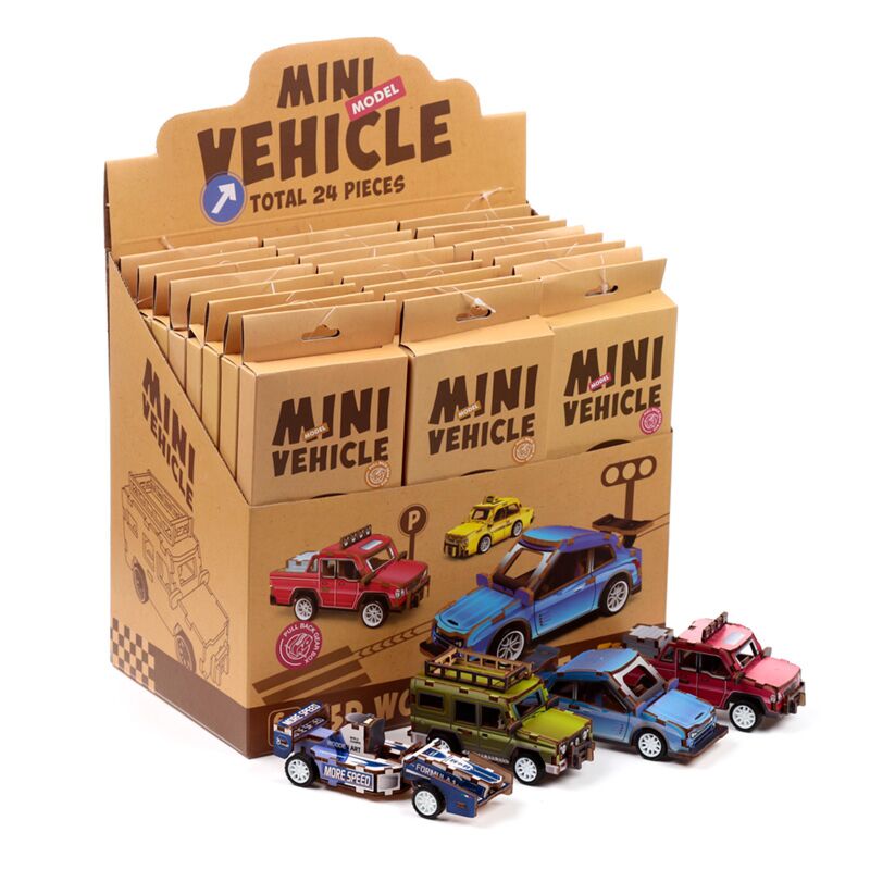 Motorisierte Fahrzeuge 48 Stücke 3d Holzkinderpuzzle für Kinder