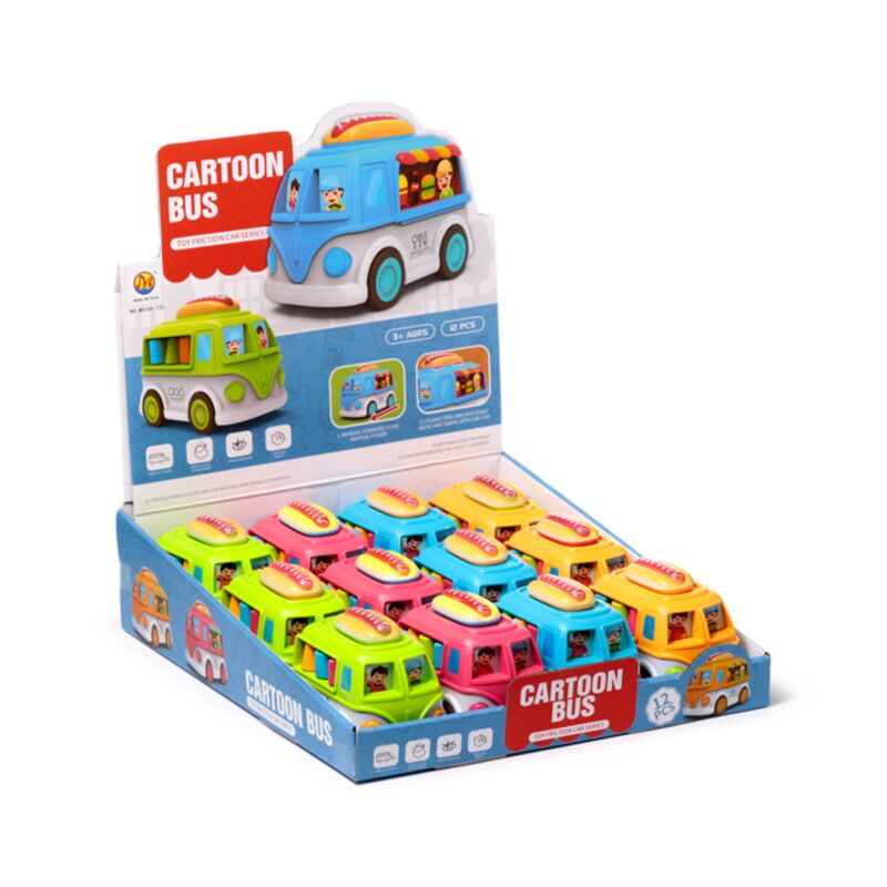 Cartoon Food Stall Reibung Push Pull Action Spielzeug
