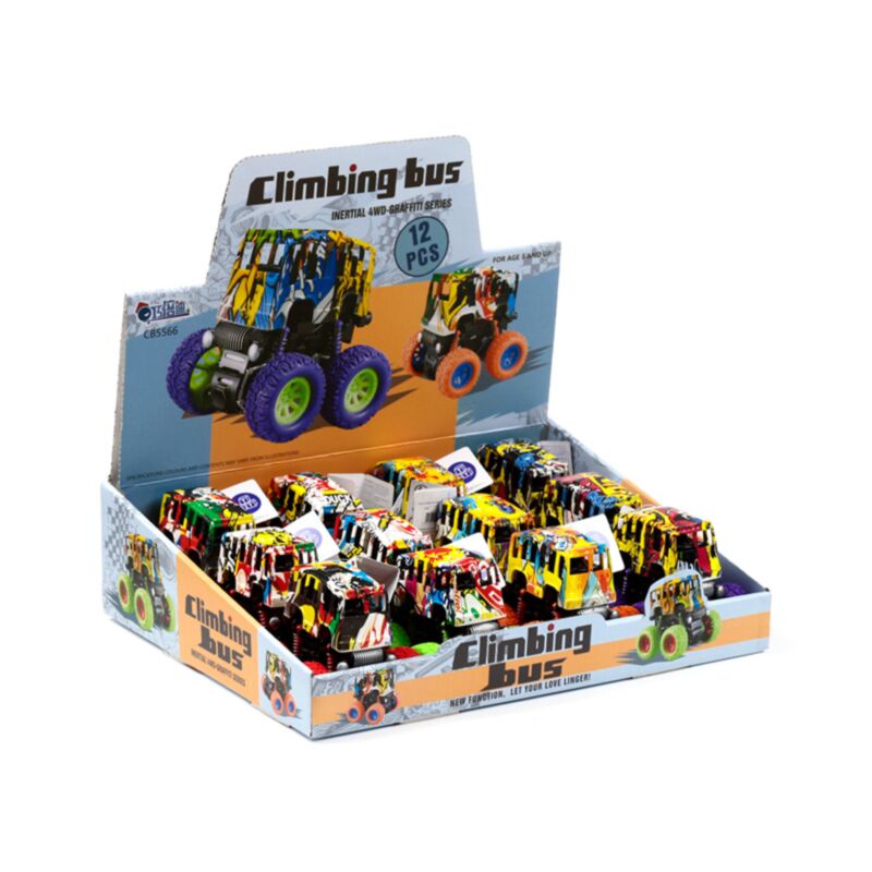 Stunt -Graffiti -Bus -Reibung Push Trek Action Toys