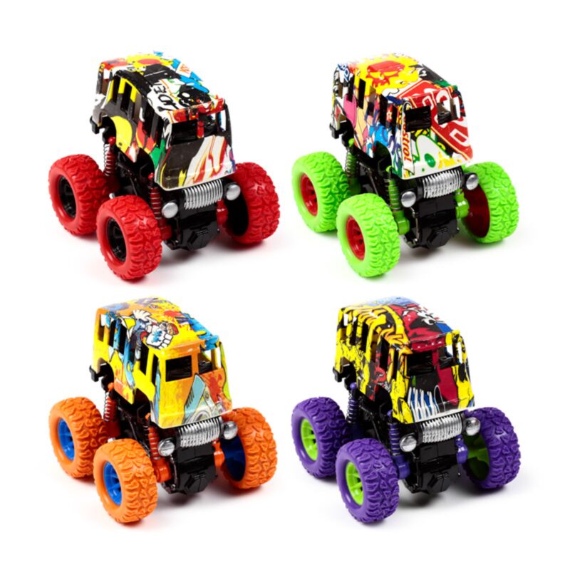 Stunt -Graffiti -Bus -Reibung Push Trek Action Toys