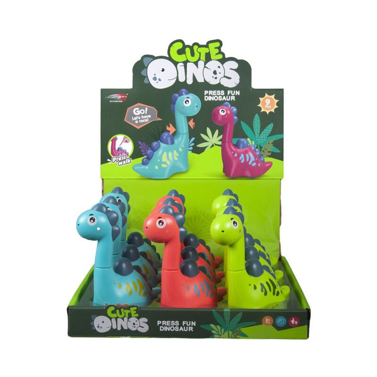 Drücken Sie auf die niedlichen Dinosaurier-Actionspielzeuge