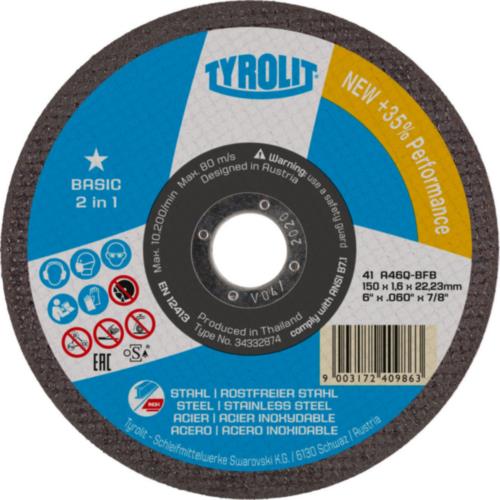 Tyrolit dss 125x2,5mm a30q-bf basic st edelstahl | 25 Stk
