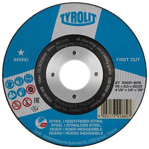 Tyrolit abs 230x6,0mm a30p-bfb basic st edelstahl schnellschnitt | 10 Stk