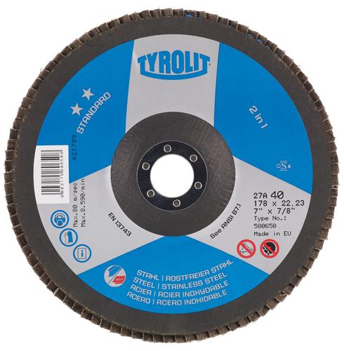 Tyrolit Fächerschleifscheibe 125mm ZA60 Standard PC Edelstahl | 10 Stk