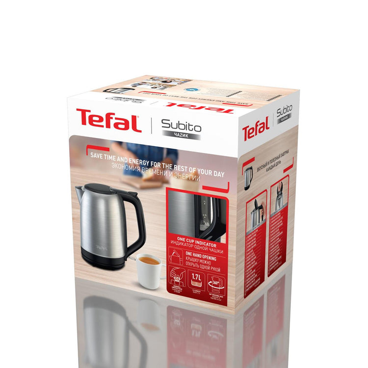 Tefal Subito Edelstahl-Wasserkocher 1,7 l 2400 W