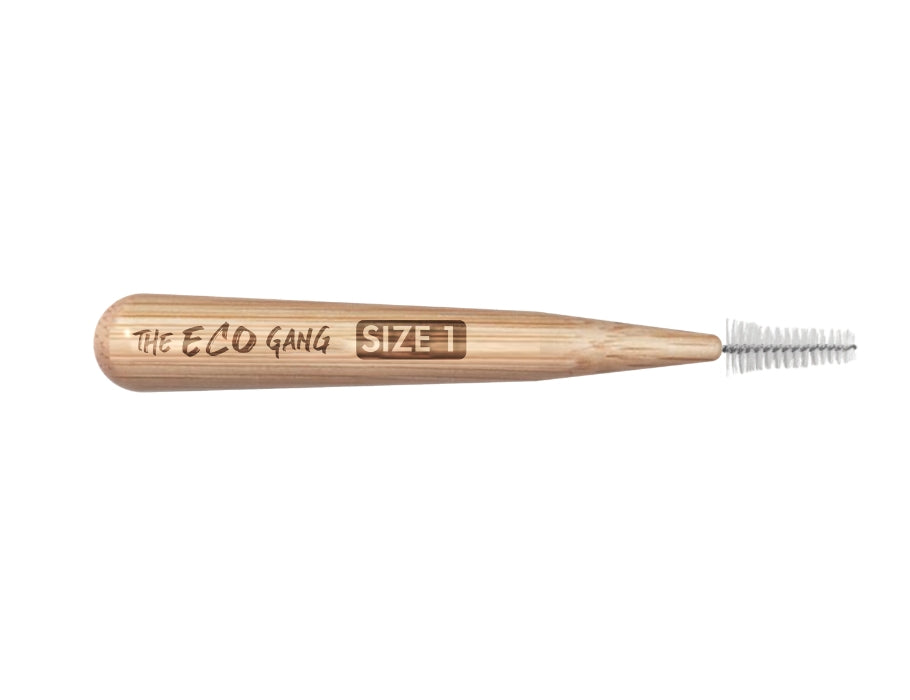 Die Eco -Gang Interdentale Pinsel Bambusgröße 1 0,4 mm