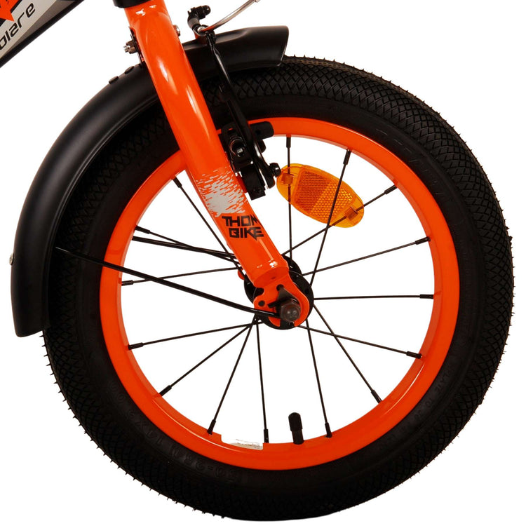 Volare Thombike Children's Bicycle - Jungen - 14 Zoll - Schwarzorange