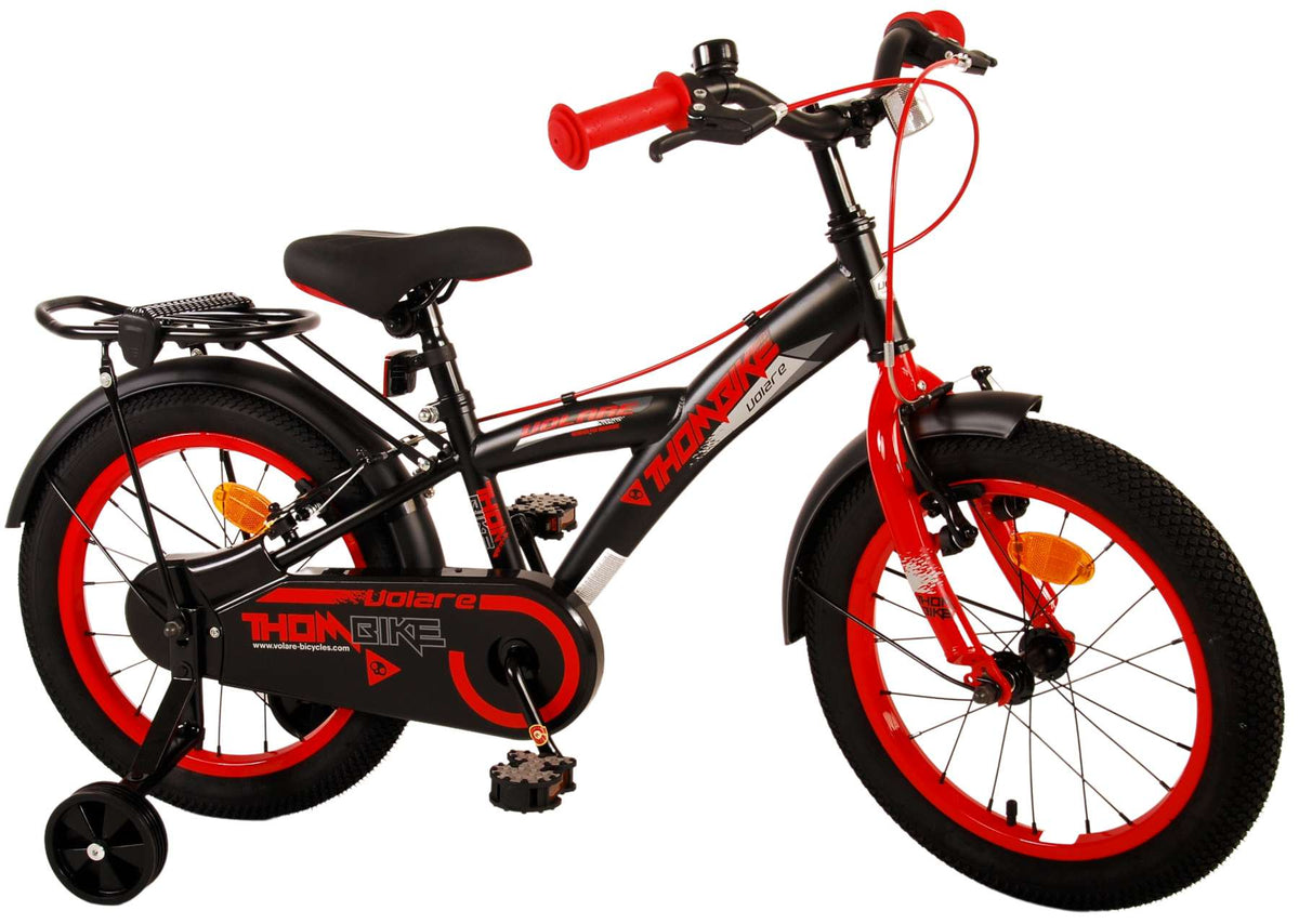 Volare Thombike Children's Bike - Jungen - 16 Zoll - Schwarzrot - Zwei Handbremsen