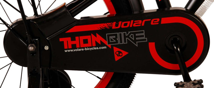 Volare Thombike Children's Bicycle - Jungen - 18 Zoll - Schwarzrot