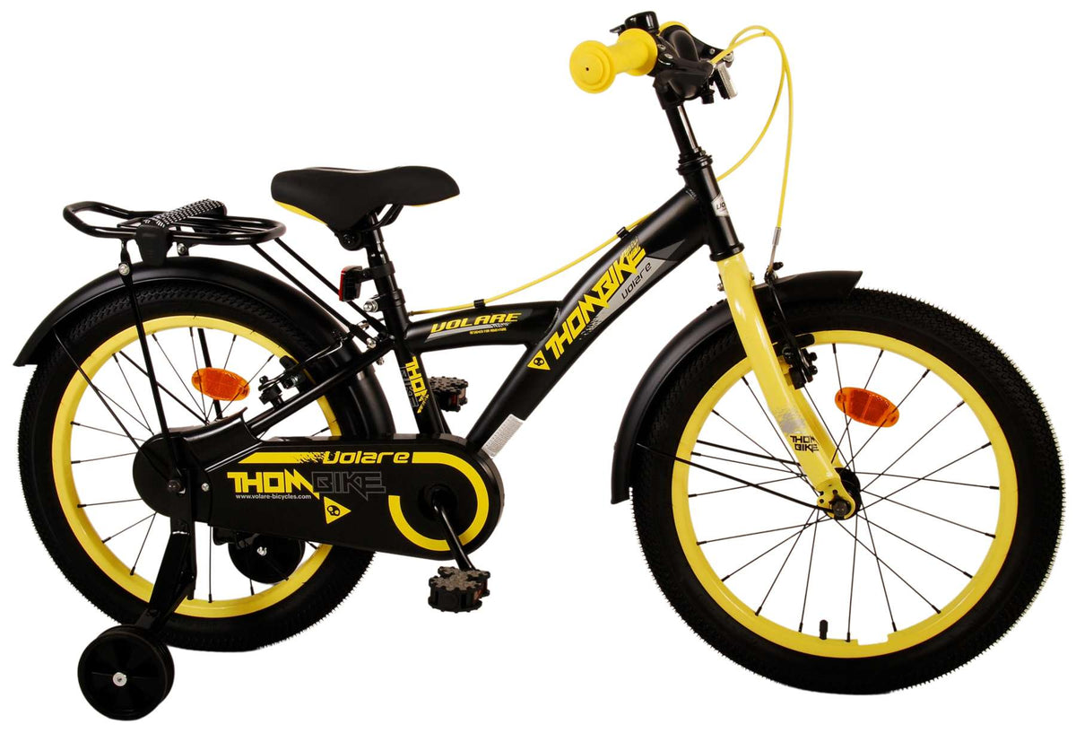 Volare Thombike Children's Bicycle - Jungen - 18 Zoll - Schwarzgelb - Zwei Handbremsen