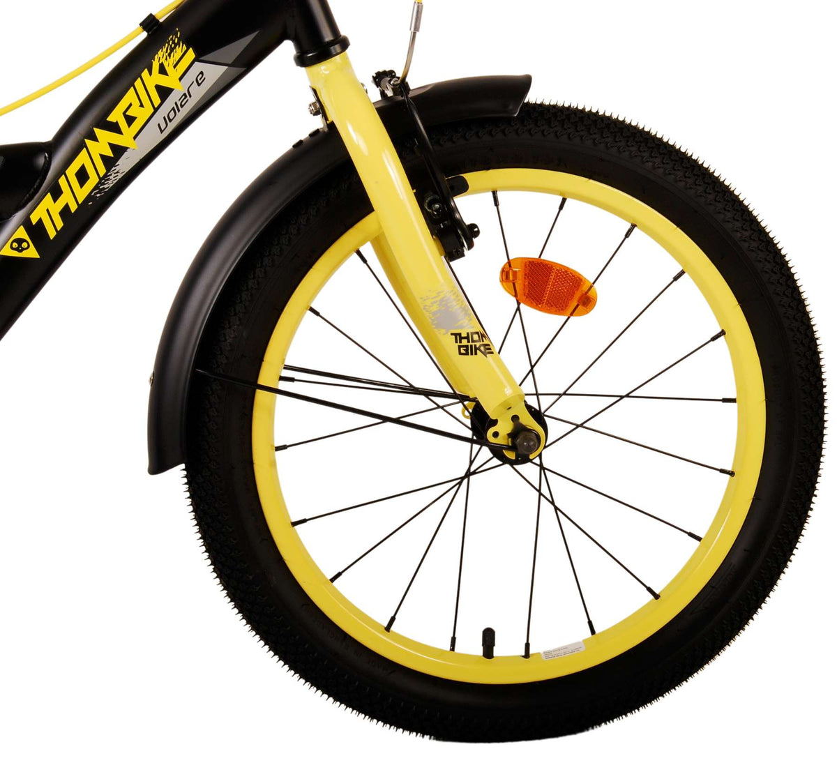 Volare Thombike Children's Bicycle - Jungen - 18 Zoll - Schwarzgelb - Zwei Handbremsen