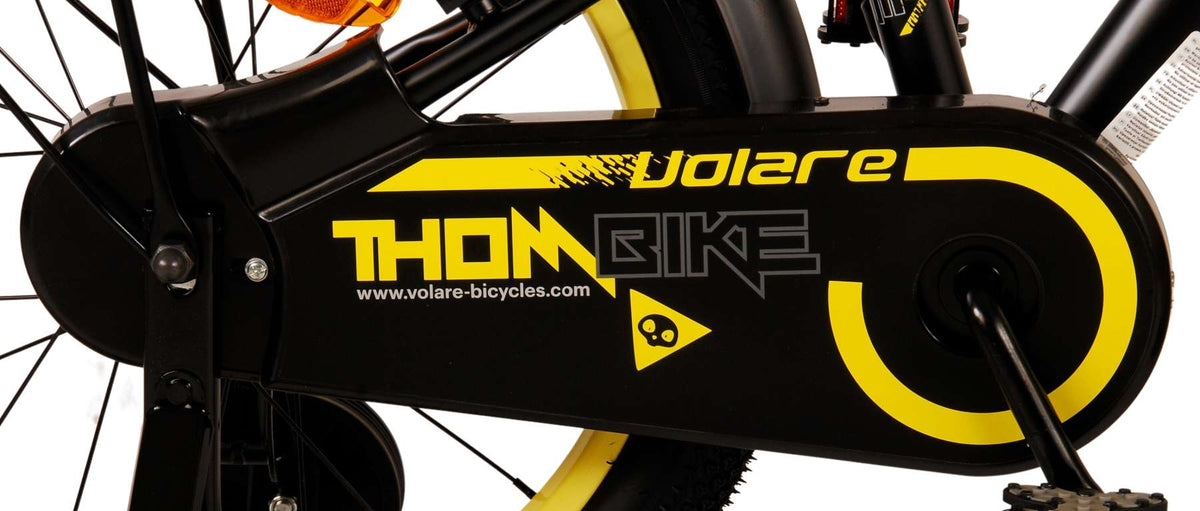 Volare Thombike Children's Bicycle - Jungen - 18 Zoll - Schwarzgelb - Zwei Handbremsen