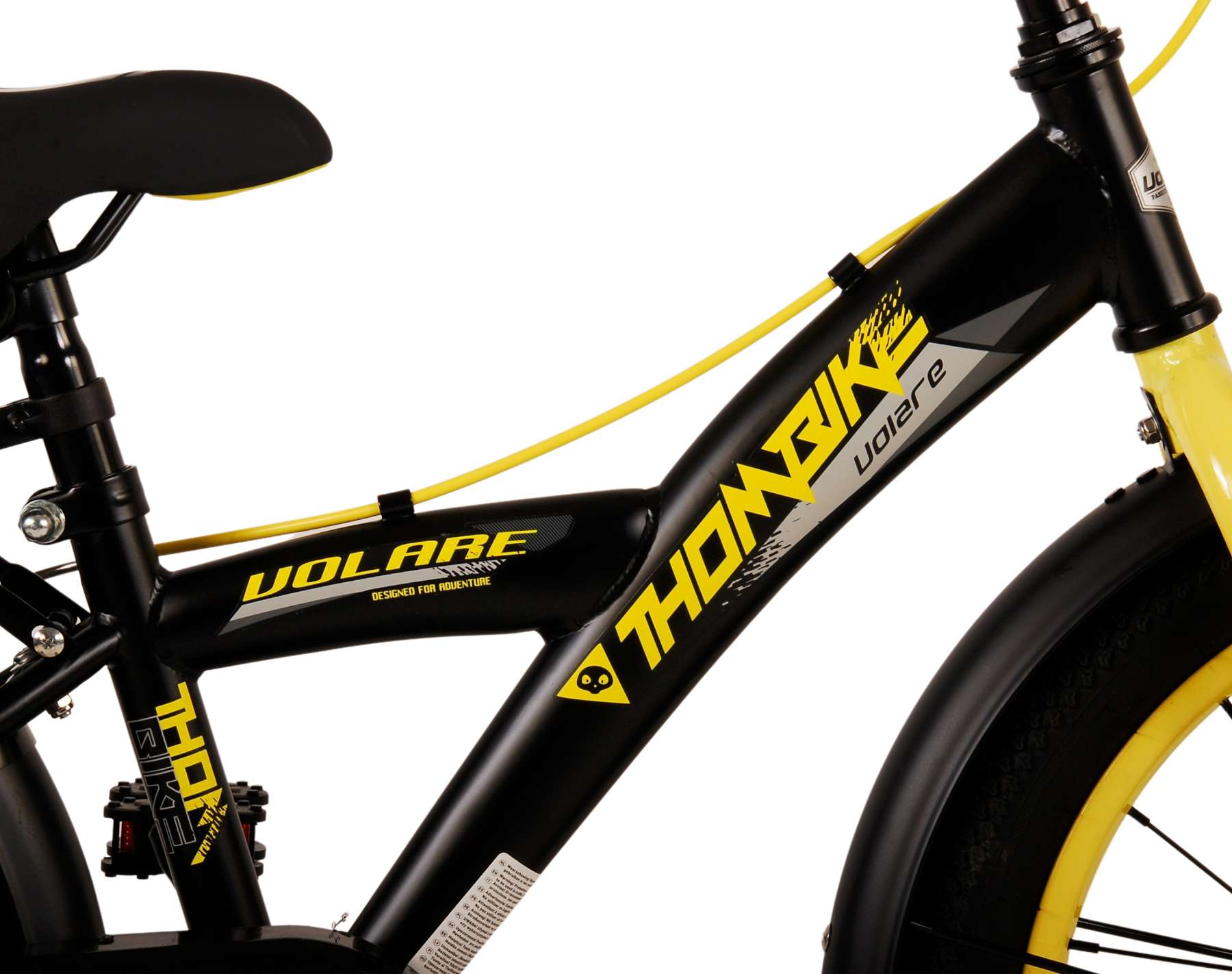 Volare Thombike Children's Bicycle - Jungen - 18 Zoll - Schwarzgelb - Zwei Handbremsen