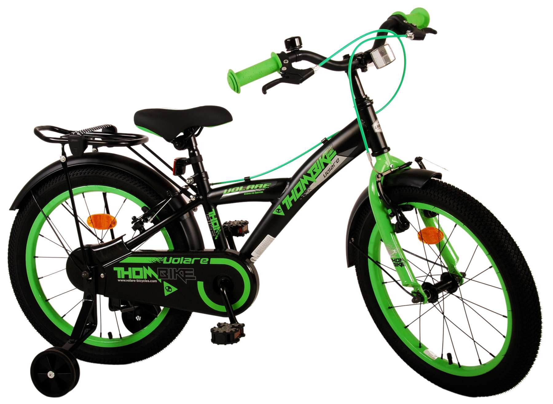 Volare Thombike Kinderbike Jungen 18 Zoll schwarzgrün zwei Handbremsen