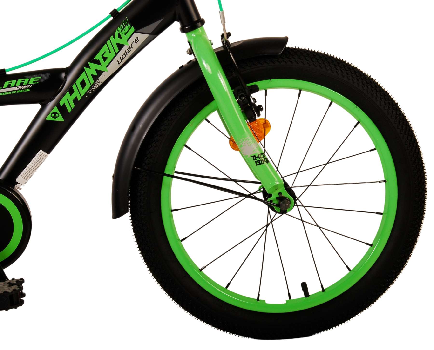 Volare Thombike Kinderbike Jungen 18 Zoll schwarzgrün zwei Handbremsen