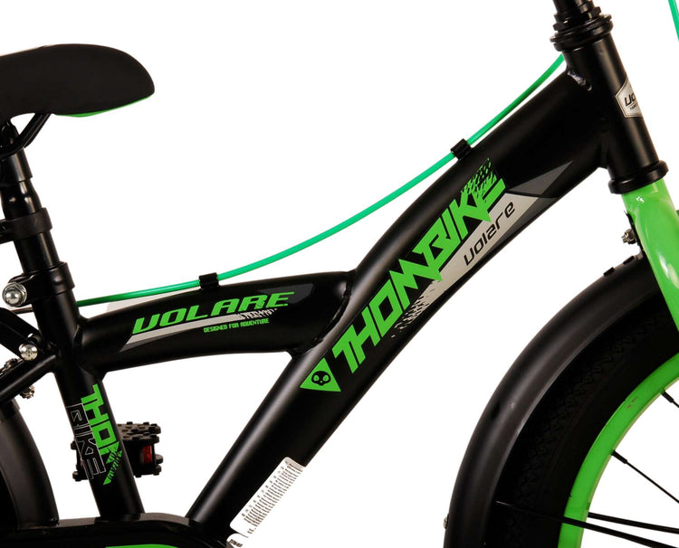 Volare Thombike Kinderbike Jungen 18 Zoll schwarzgrün zwei Handbremsen