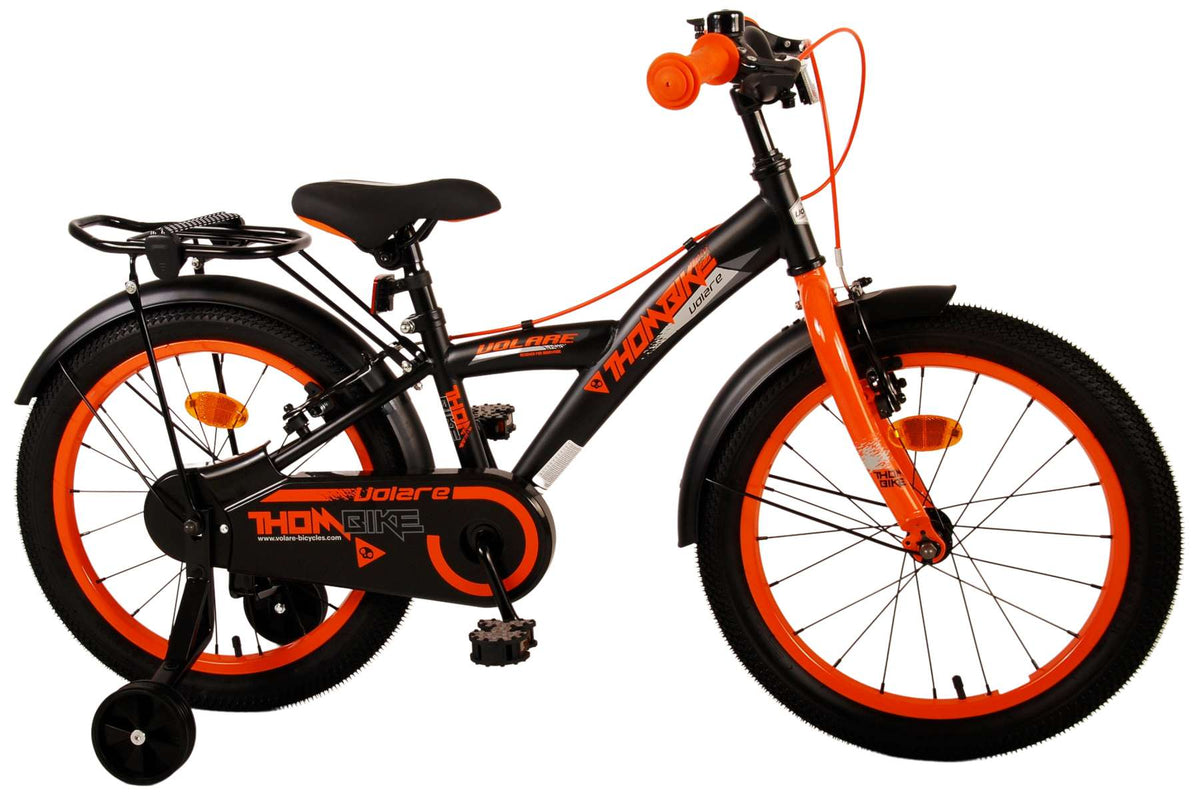 Volare Thombike Children's Bicycle - Jungen - 18 Zoll - Schwarzorange - Zwei Handbremsen