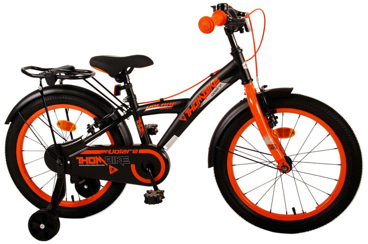 Volare Thombike Children's Bicycle - Jungen - 18 Zoll - Schwarzorange - Zwei Handbremsen