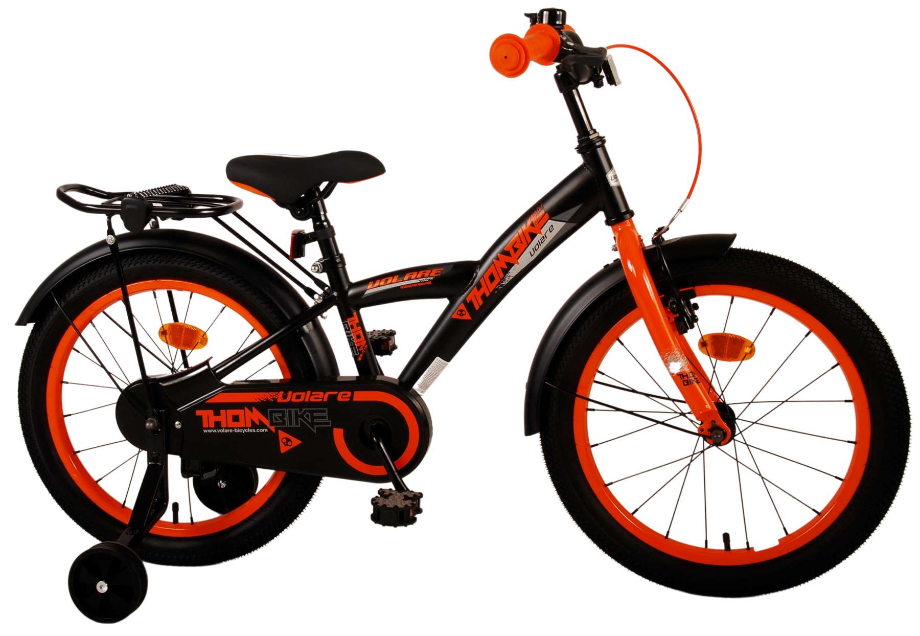 Volare Thombike Children's Bicycle - Jungen - 18 Zoll - Schwarzorange