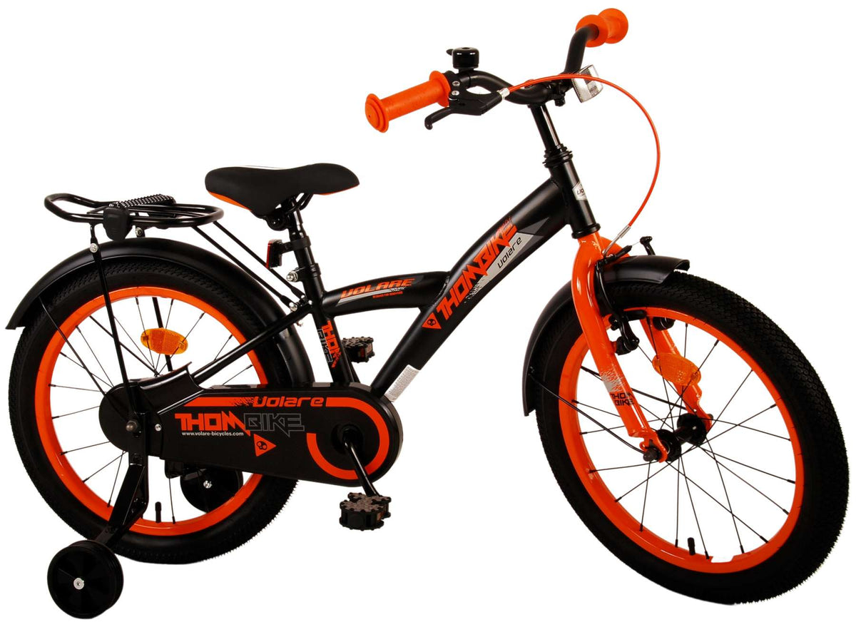 Volare Thombike Children's Bicycle - Jungen - 18 Zoll - Schwarzorange