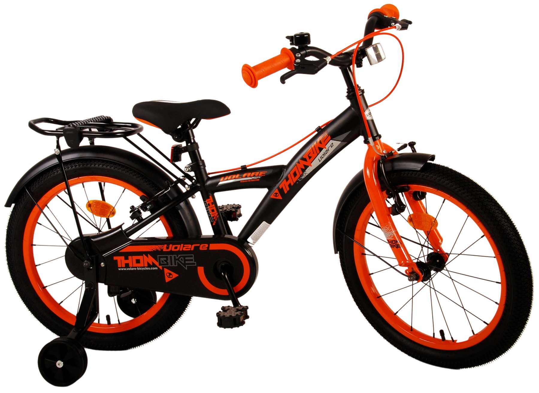 Volare Thombike Children's Bicycle - Jungen - 18 Zoll - Schwarzorange - Zwei Handbremsen