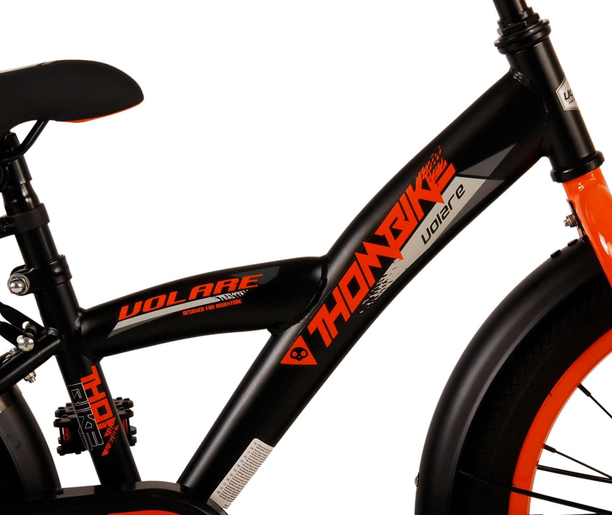 Volare Thombike Children's Bicycle - Jungen - 18 Zoll - Schwarzorange