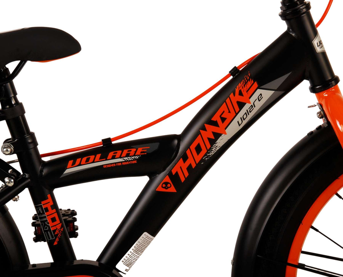Volare Thombike Children's Bicycle - Jungen - 18 Zoll - Schwarzorange - Zwei Handbremsen