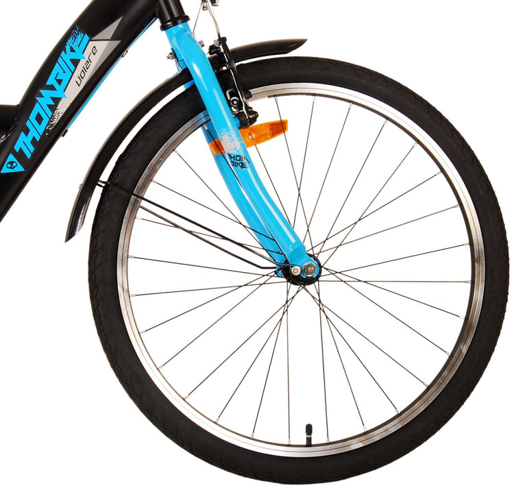 Volare Thombike Kinderbike Jungen 24 Zoll schwarz blau zwei Handbremsen
