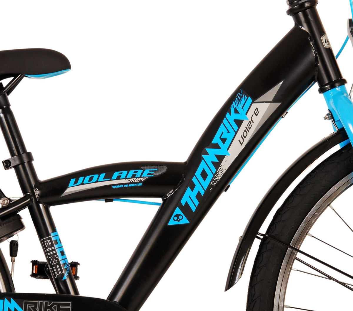 Volare Thombike Kinderbike Jungen 24 Zoll schwarz blau zwei Handbremsen
