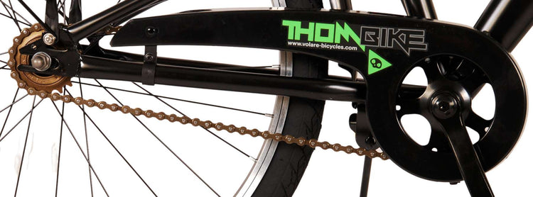 Volare Thombike Children's Bike - Jungen - 24 Zoll - Schwarzes Grün - Zwei Handbremsen
