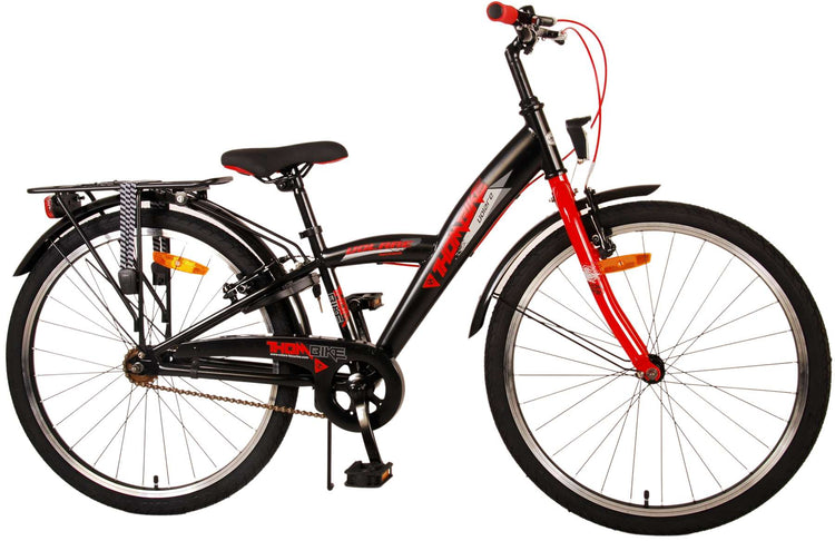Volare Thombike Children's Bike - Jungen - 24 Zoll - Schwarzrot - Zwei Handbremsen