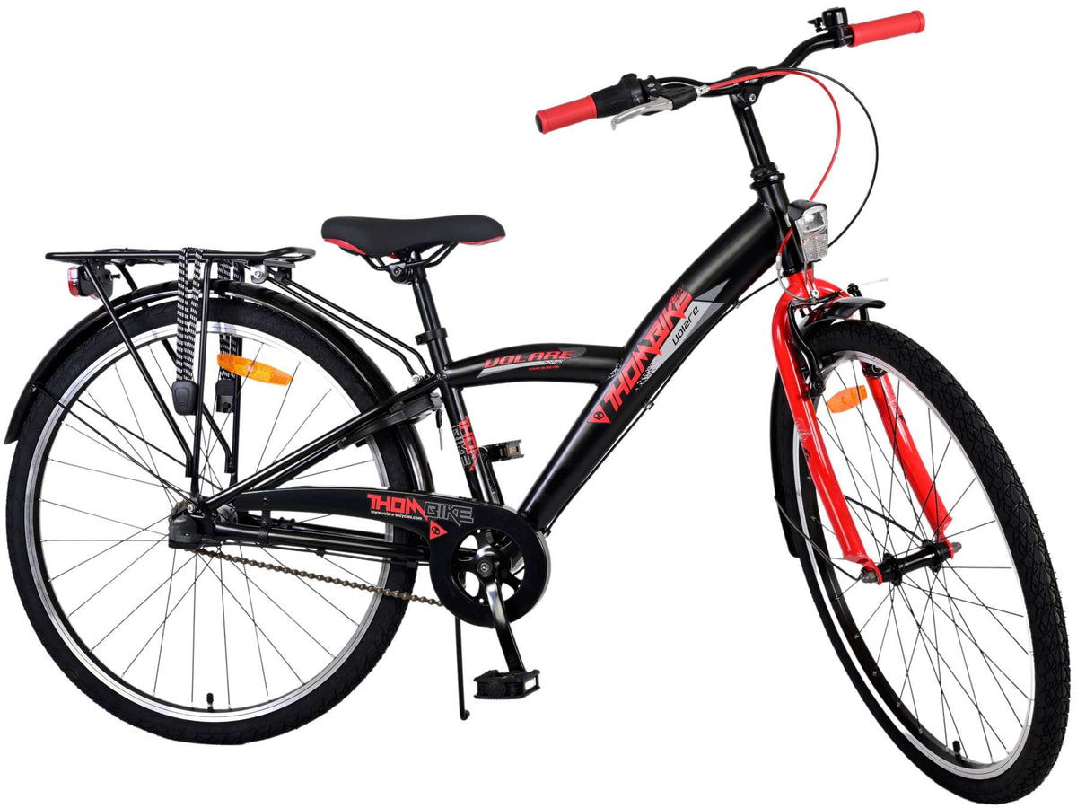 Volare Thombike Children's Bicycle - Jungen - 26 Zoll - Schwarzrot - 3 Zahnräder