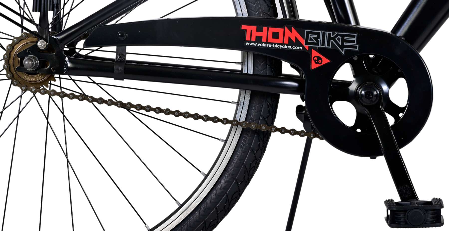 Volare Thombike Children's Bike - Jungen - 26 Zoll - Schwarzrot - Zwei Handbremsen