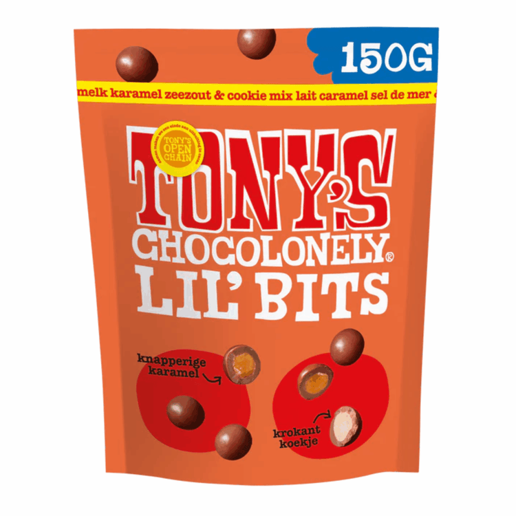 Tony's chocolonely Lil' Bits Milch-Karamell-Meersalz-Keks (8x 150gr)