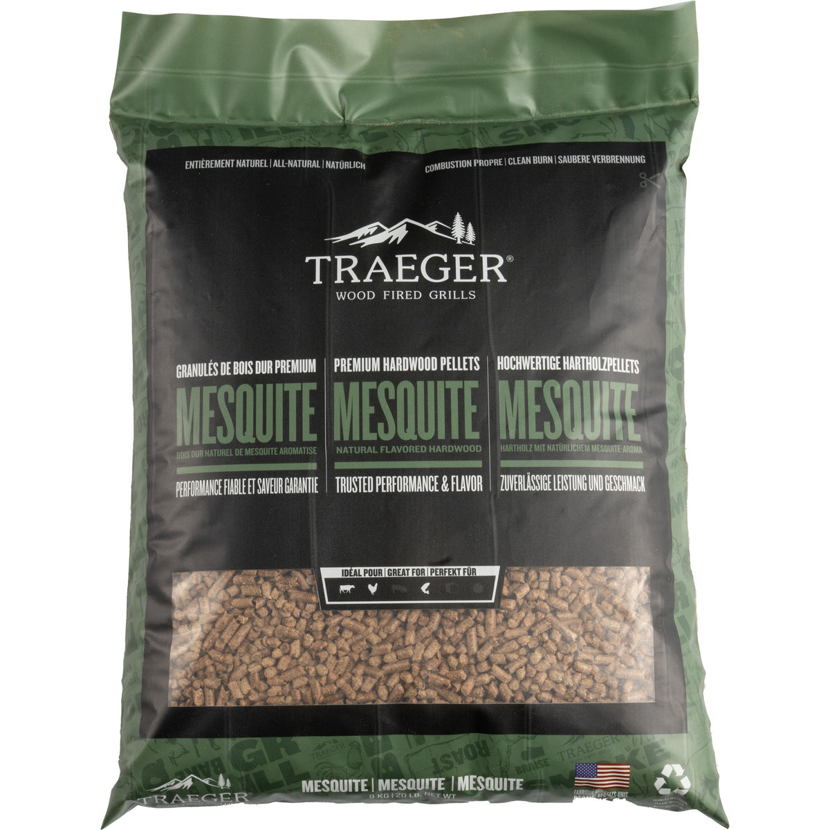 Traeger Pellets aus Hardhout Mesquite
