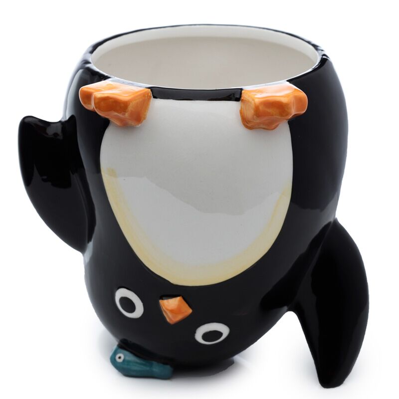 Penguin verkehrt herum den Keramikbecher