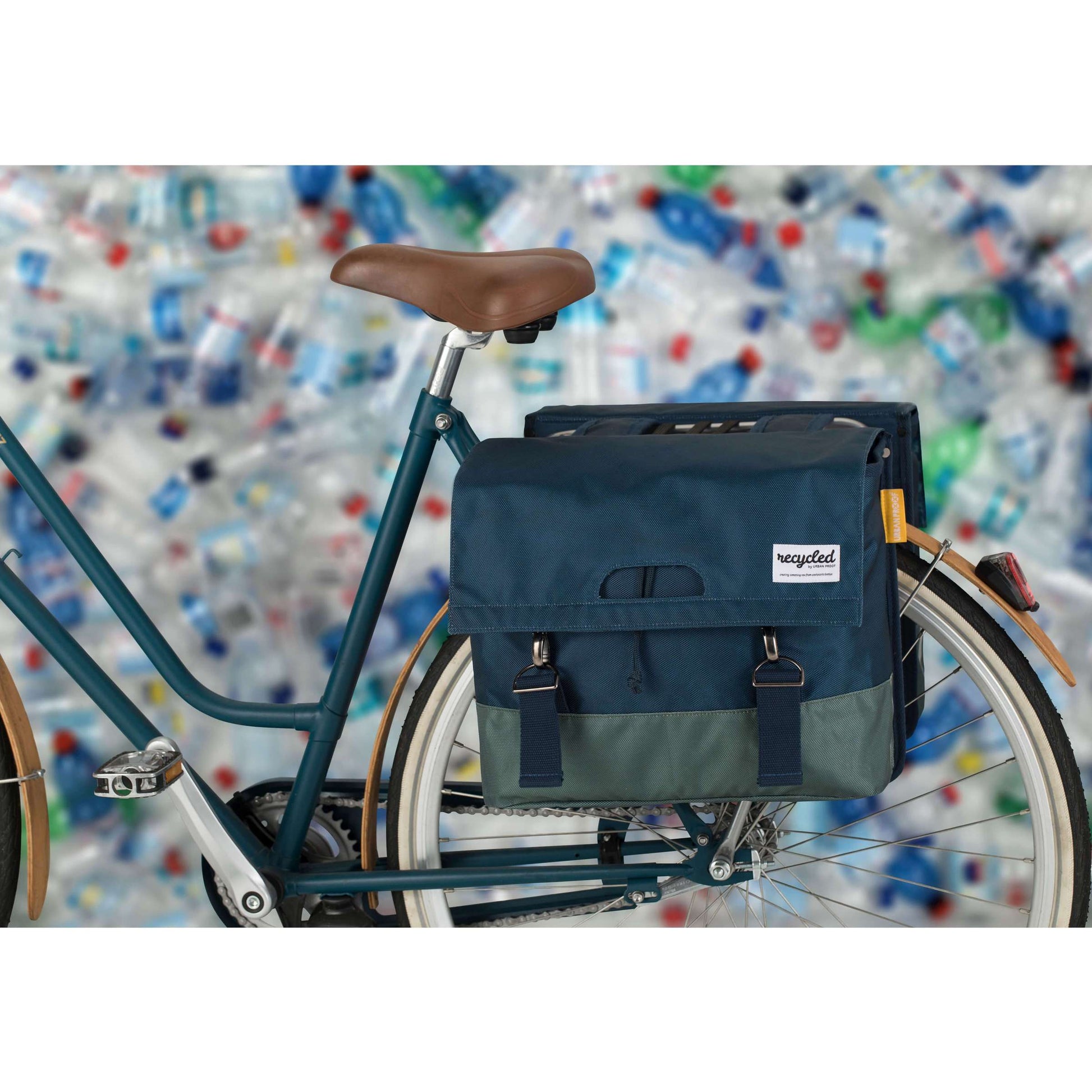 UrbanProof Urban Proof 40L doppelte Fahrradtasche blau grün