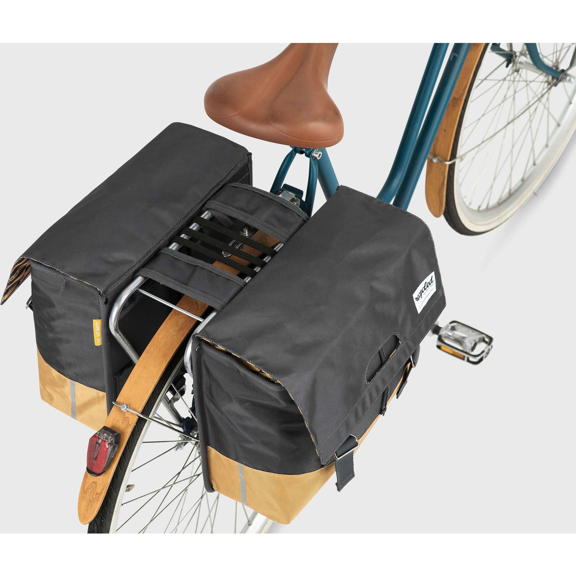 UrbanProof Urban Proof doppelte Fahrradtasche schwarz gelb 40L