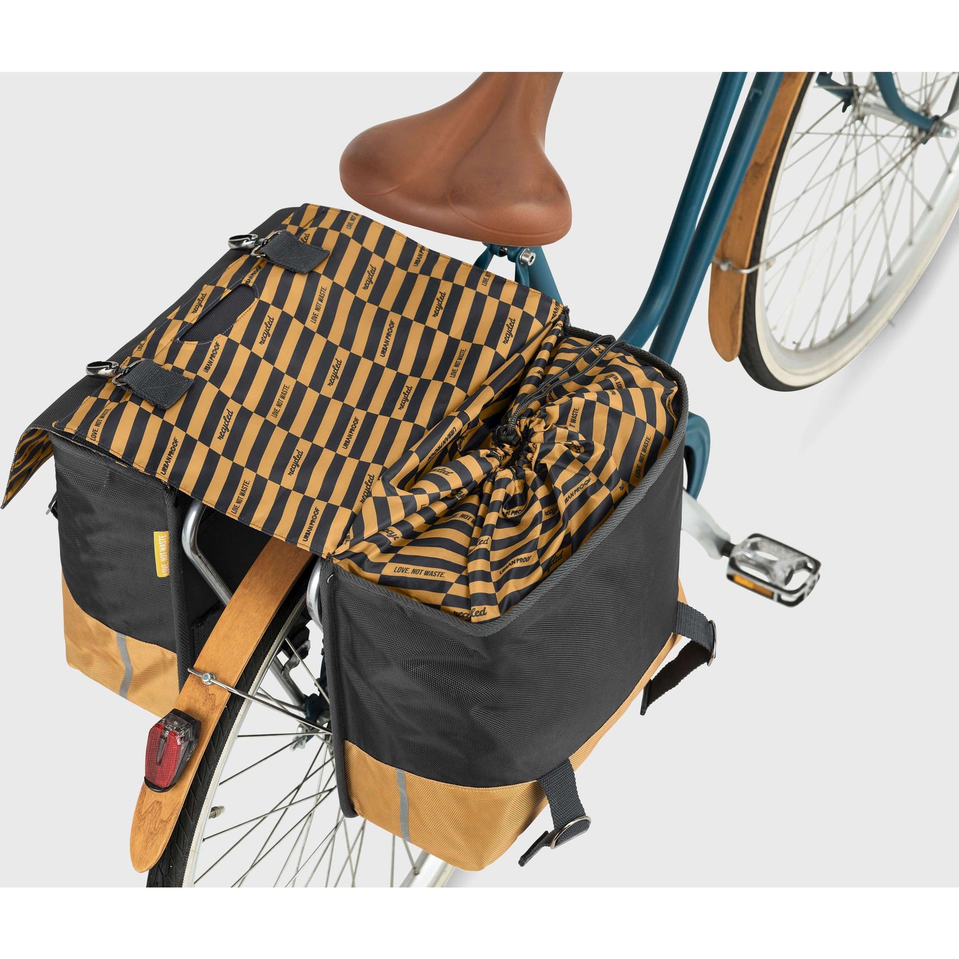 UrbanProof Urban Proof doppelte Fahrradtasche schwarz gelb 40L