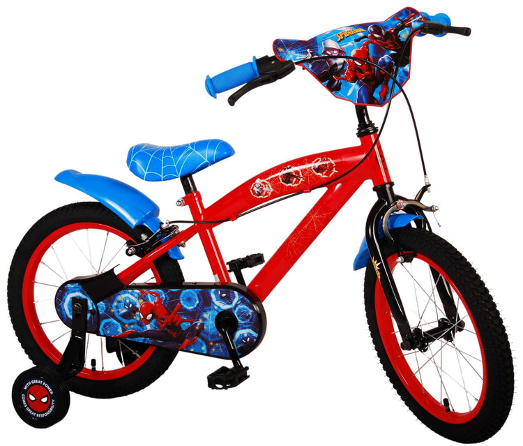 Ultimate Spider -Man Kinderbike - Jungen - 16 Zoll - Blaurot - Zwei Handbremsen