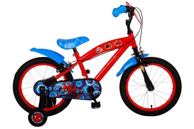 Ultimate Spider -Man Kinderbike - Jungen - 16 Zoll - Blaurot - Zwei Handbremsen