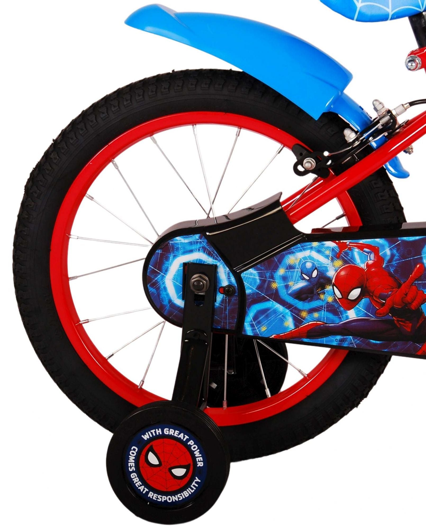 Ultimate Spider -Man Kinderbike - Jungen - 16 Zoll - Blaurot - Zwei Handbremsen