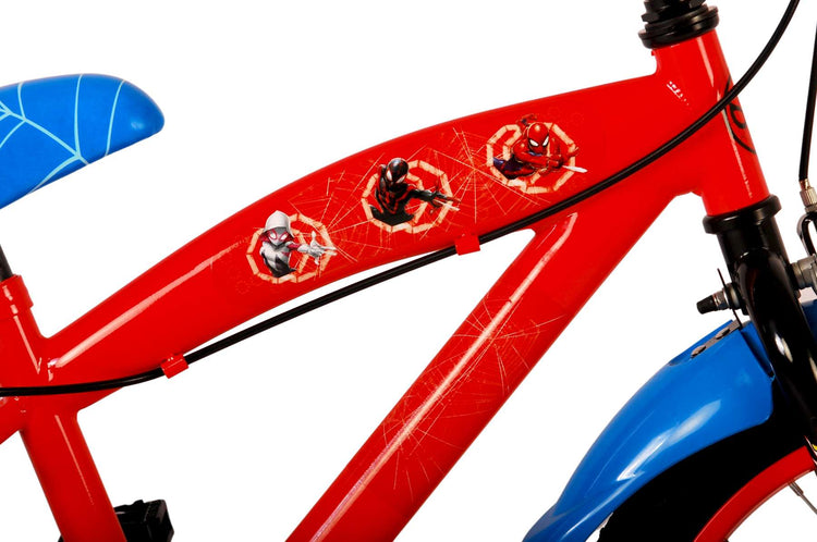 Ultimate Spider -Man Kinderbike - Jungen - 16 Zoll - Blaurot - Zwei Handbremsen