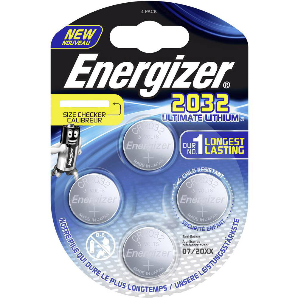 Energizer Ultimate Lithium 3V -Knopfzellbatterien (CR2032) 4 Teile