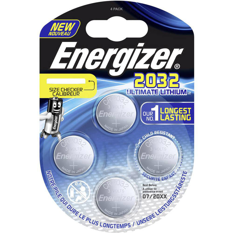 Energizer Ultimate Lithium 3V -Knopfzellbatterien (CR2032) 4 Teile